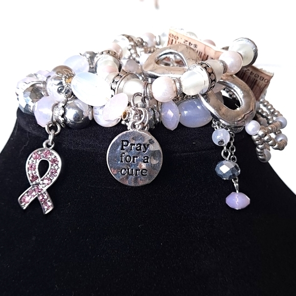 Beaded Bracelet Cancer Cure (Bundle) - Picture 1 of 2